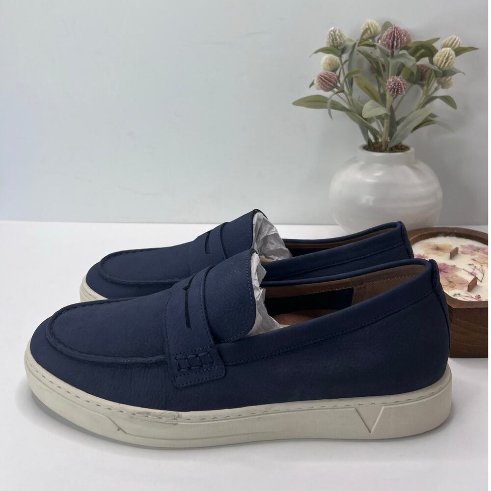 Vionic Thompson Slip-on Penny Loafers Casual Comfort Shoe Navy Men's 12 Wide - Picture 1 of 9